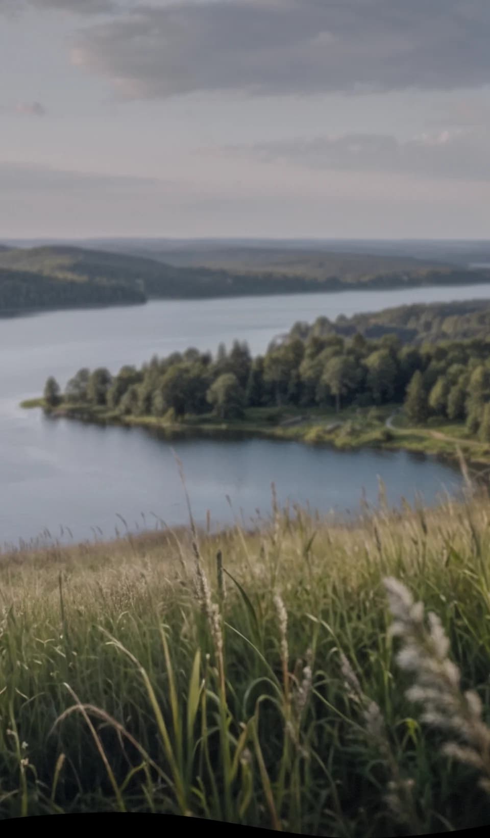 Вид на Истринское водохранилище с холма
