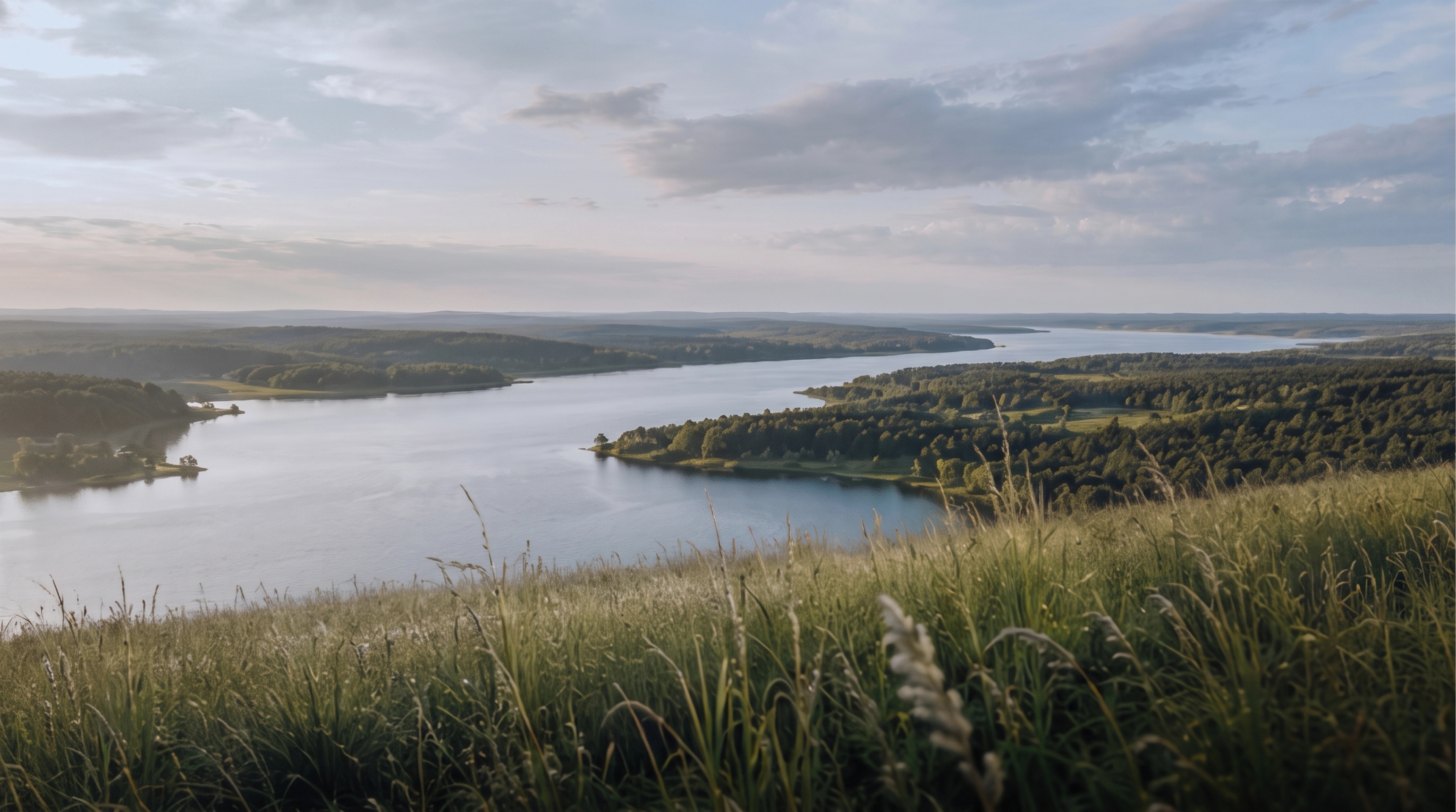 Вид на Истринское водохранилище с холма